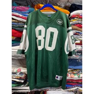 Vintage Champion New York Jets Wayne Chrebet 80 Jersey Mens XXL Green NFL Mesh